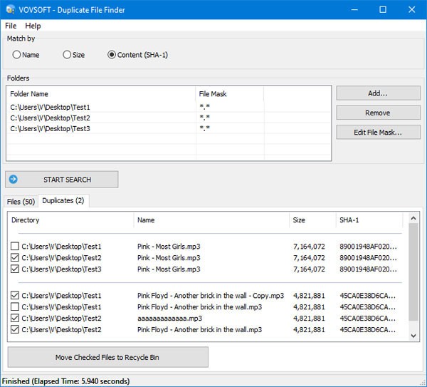 VovSoft Duplicate File Finder
